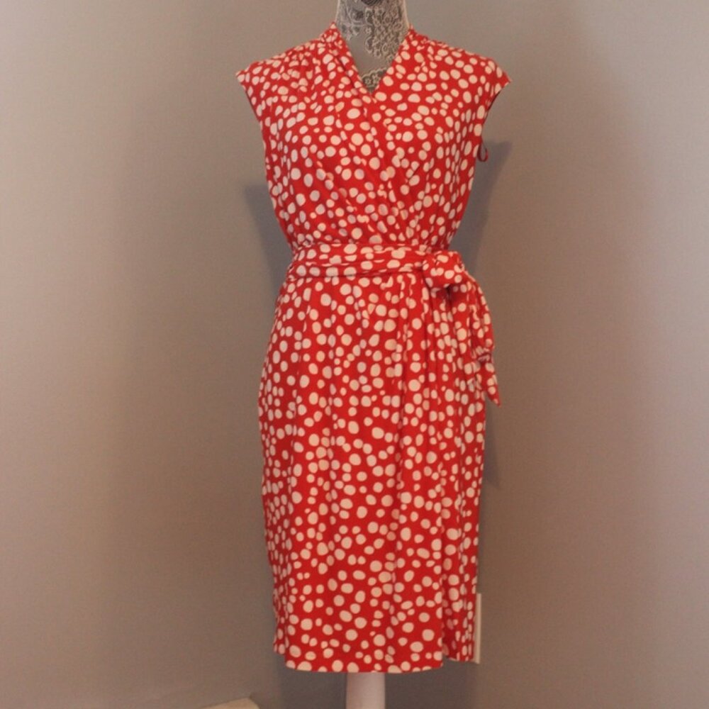 Eliza J Red and White Polkadot Dress